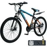 ARTUDATECH 29 Inch Mountain Bike for Adult, 21-Speed Dual Suspension High-Carbon Steel MTB Bicycle, Dual Disc Brake Bikes for Men Women