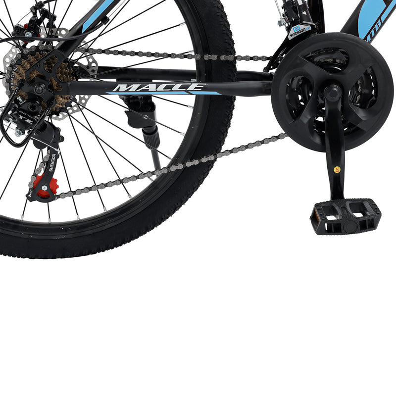 26" Spoke Wheel 24 Speed Mountain Bicycle Adult Bike MTB w/ fender Blue+Pink