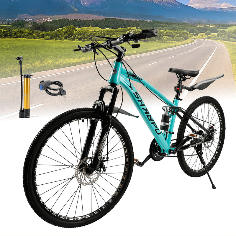 Unisex Teenagers / adults MTB 21 speed 26 inches Mountain Bike Full Suspension
