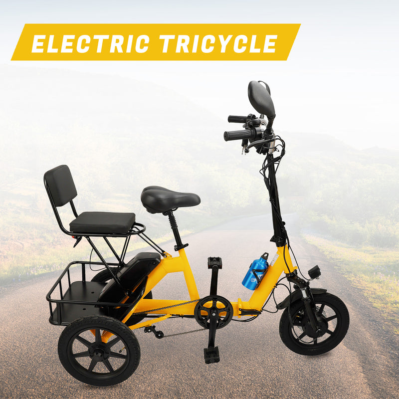 48V 350W Three Wheel Electric Folding Trike for Adults 3 Wheel E-Tricycle