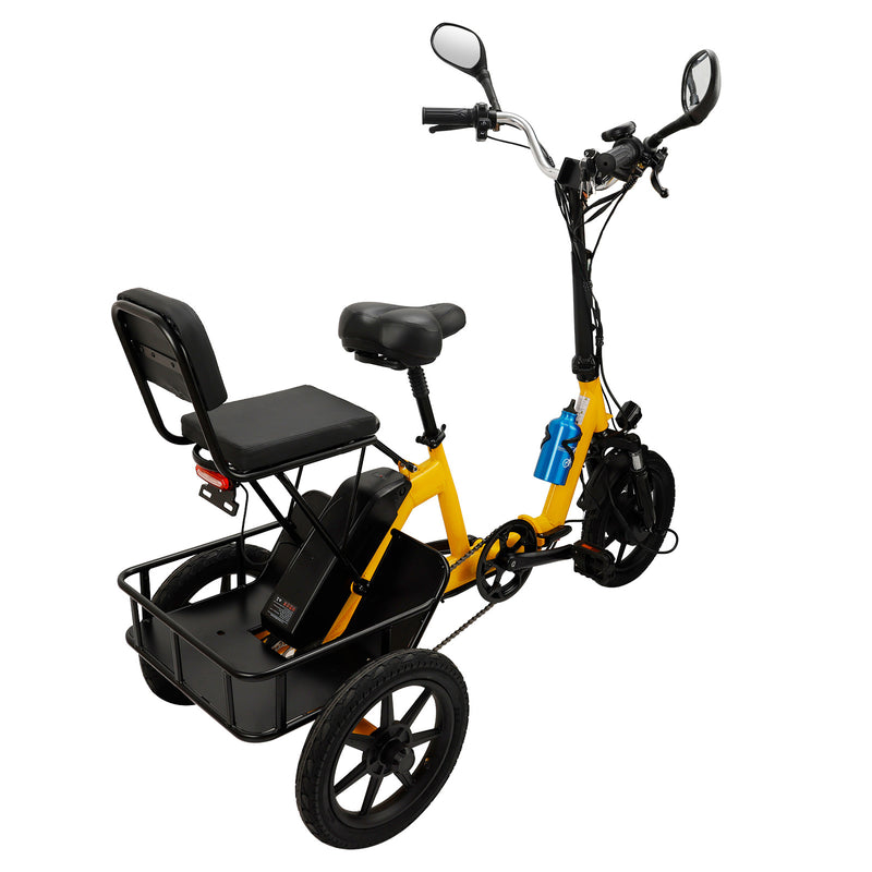 48V 350W Three Wheel Electric Folding Trike for Adults 3 Wheel E-Tricycle