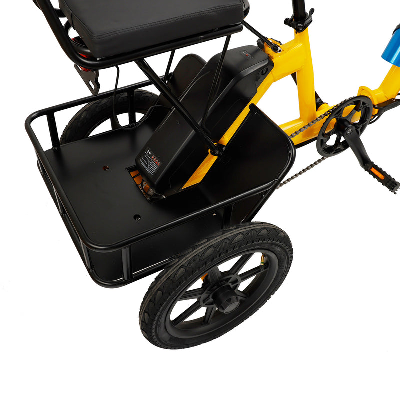 48V 350W Three Wheel Electric Folding Trike for Adults 3 Wheel E-Tricycle