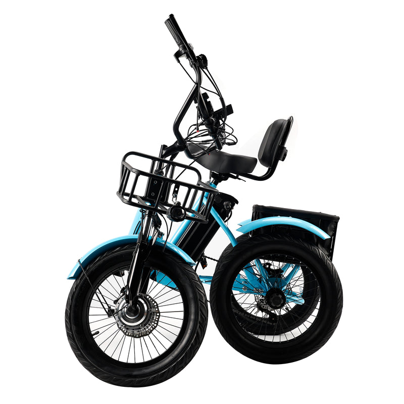 18*3.0 48V 13AH 350W (peak 525W) Electric Tricycle E-Trike with IPX7 Display
