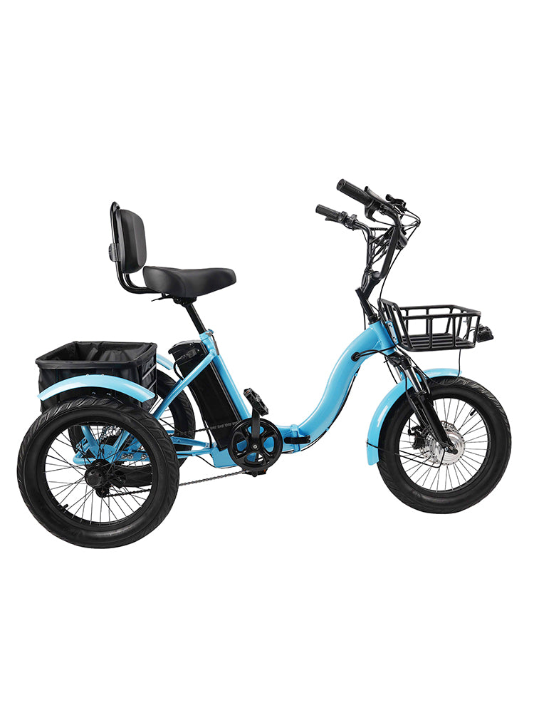 18*3.0 48V 13AH 350W (peak 525W) Electric Tricycle E-Trike with IPX7 Display
