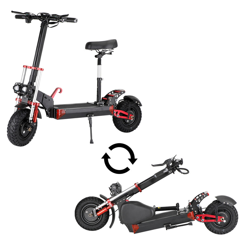 2000W 21ah off-road alloy electric scooter for adult，With large display screen,  Dual drive 12" tires
