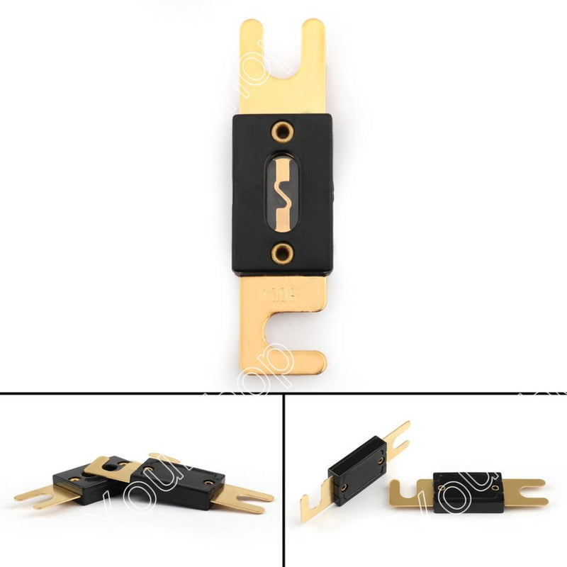 2Pcs Fuse 100A AMP ANL Type Gold Plated Blade Fuses For Auto Car Stereo Audio