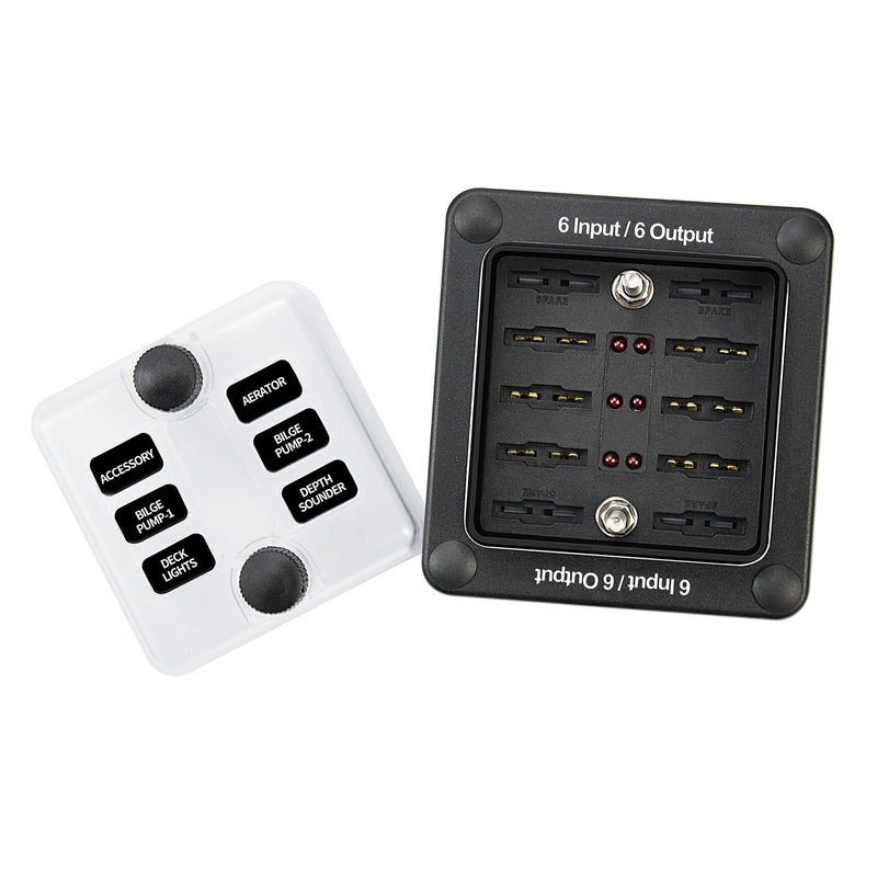 6/12 Way Blade Fuse Box Block Holder ATO ATC for Car Marine Boat RV Waterproof Generic