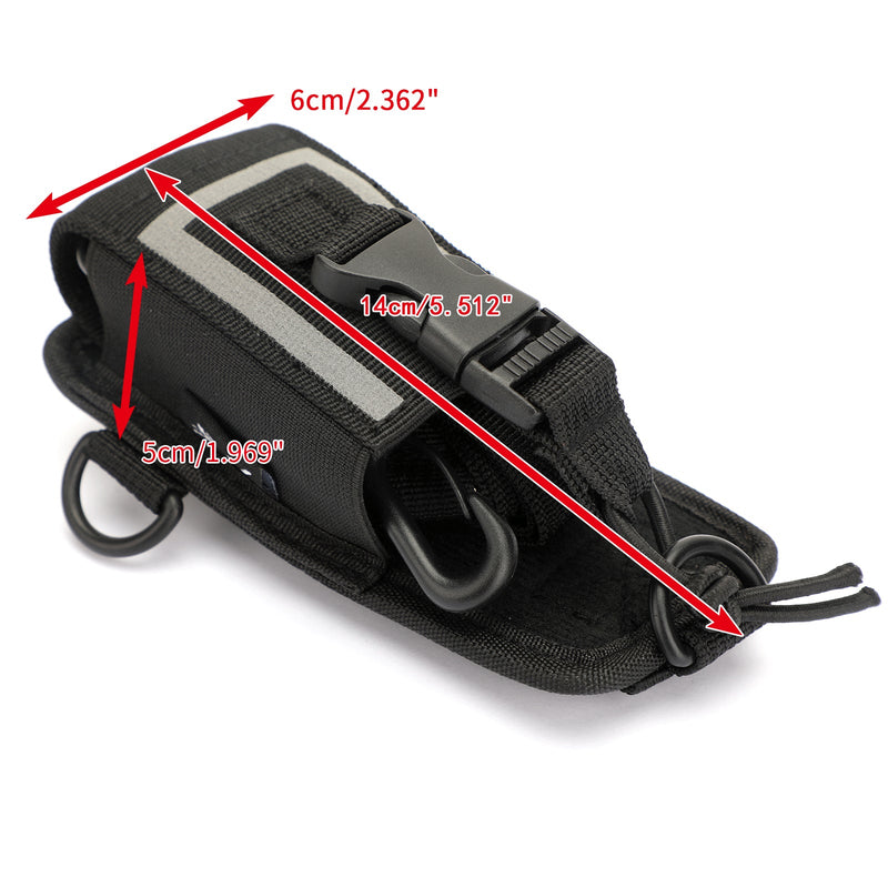 2PCS Universal Adjustable Multi-Function Radio Nylon Case Walkie Talkie Bag