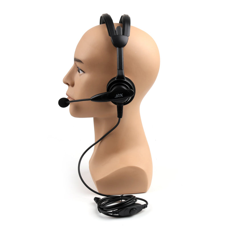Single Side Overhead PTT Headset For YAESU VX-160 VX-168 VX-351 FT-50R Radio