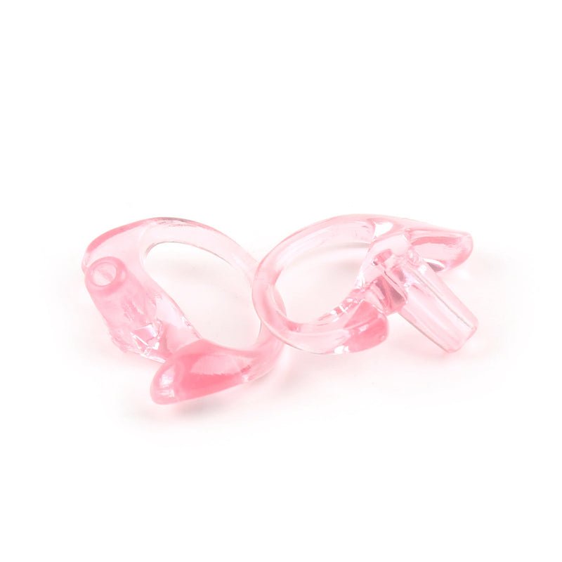 5Pair M Silicone Soft Earplug Earbud For Covert Acoustic Tube Earpiece Pink