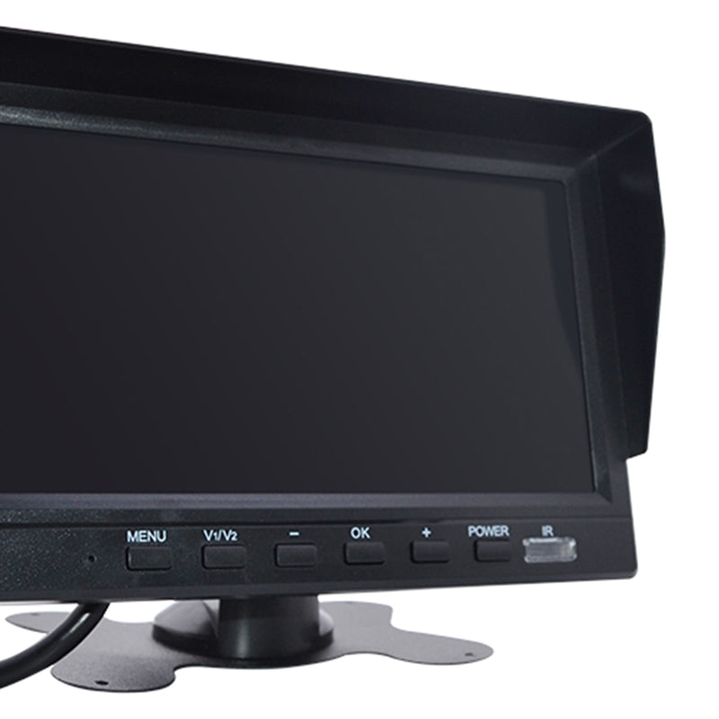 7" Monitor DVR Driving Video Recorder Key Press for RV Truck Bus + 4Pcs Rear View Backup Camera Fedex Express