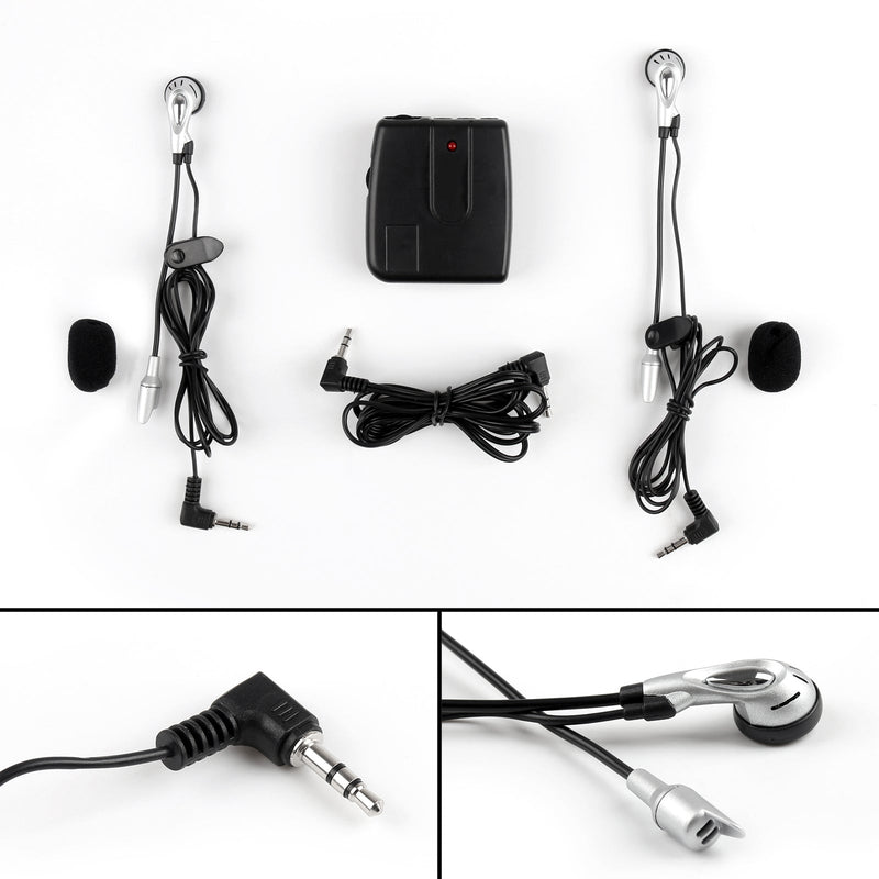 1Pcs Motorcycle Helmet to Helmet Intercom 2 Headset MP3 For Harley Honda Yamaha