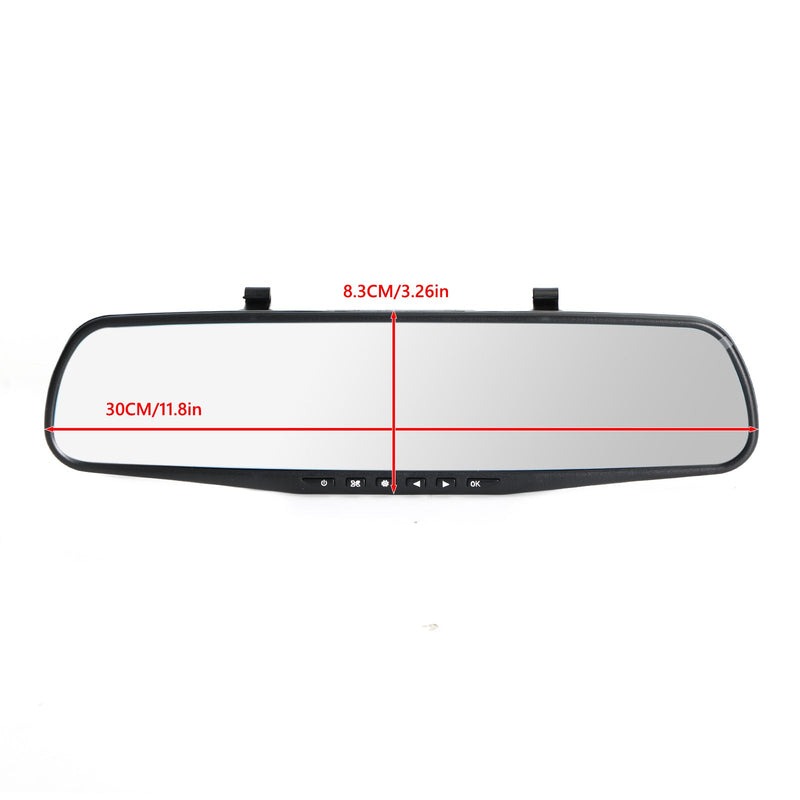 1080P Rearview Mirror Car DVR Dual Dash Cam Camera Front Rear HD Video Recorder