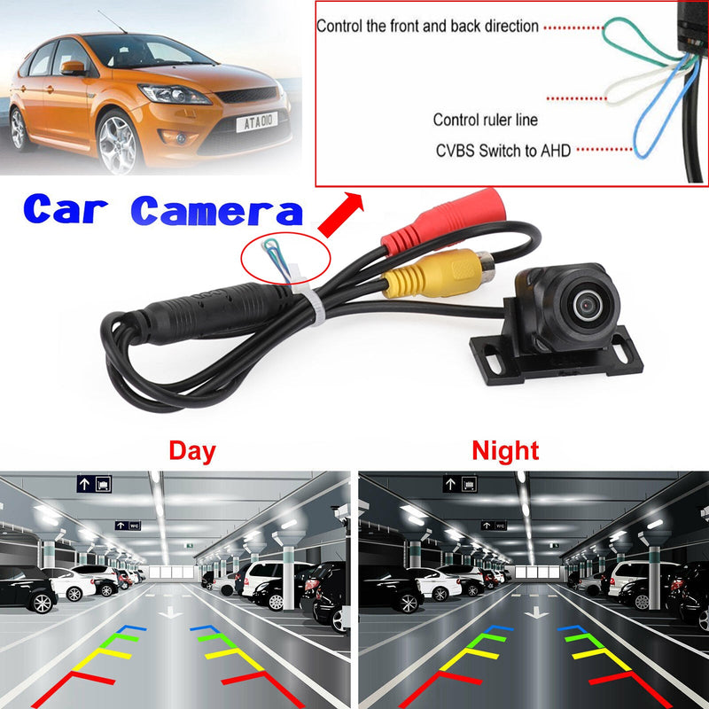 Car Auto Rear + Front View Reverse Backup Parking Camera Waterproof HD 170º