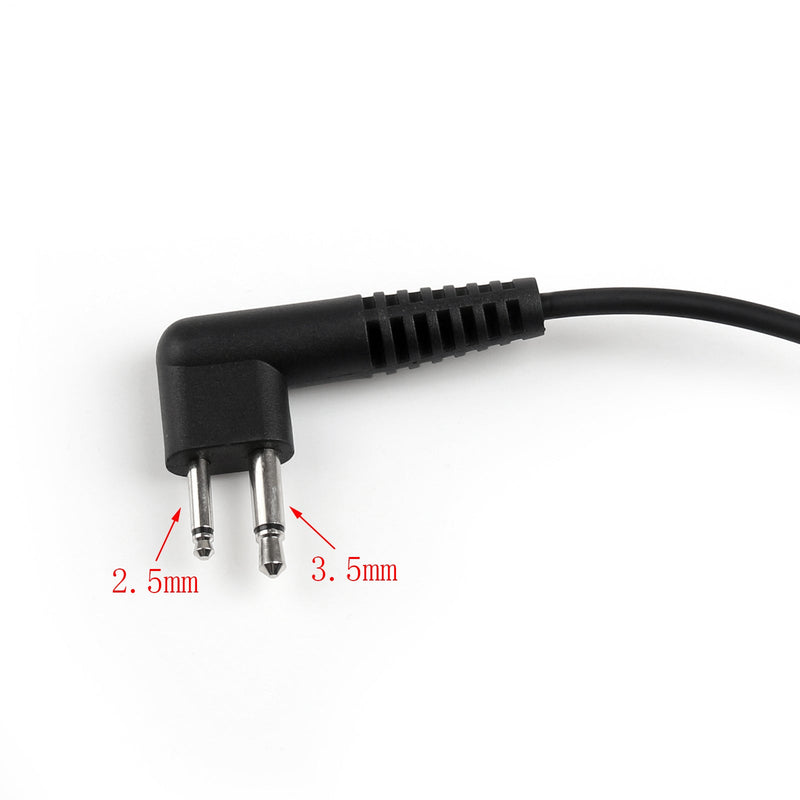2Pin Extension Cable For Radio Earpiece Speaker Mic Motorola HYT Radio 2m
