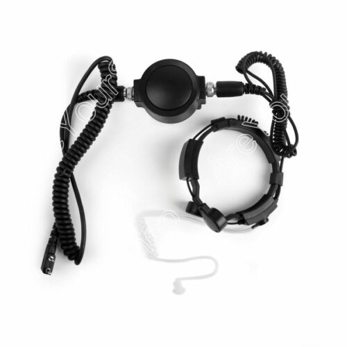 Tactical Throat Duty Headset Waterproof Mic PTT Heavy For Kenwood TK BaoFeng