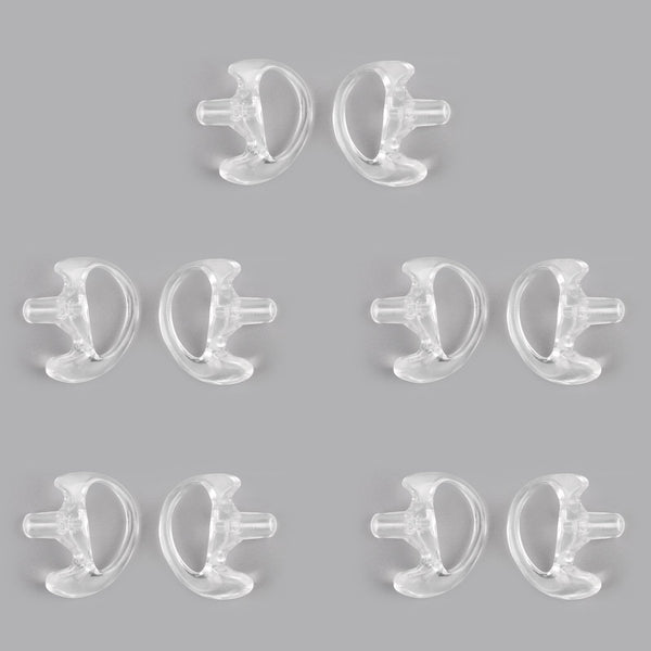 5Pair M Silicone Soft Earplug Earbud For Covert Acoustic Tube Earpiece White