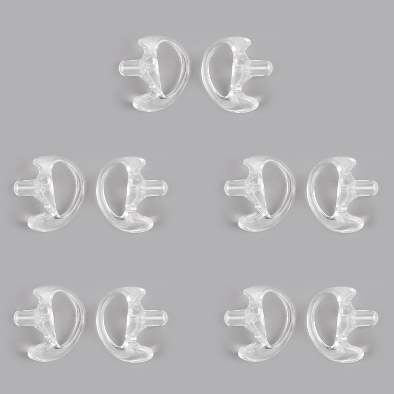 5Pair M Silicone Soft Earplug Earbud For Covert Acoustic Tube Earpiece White
