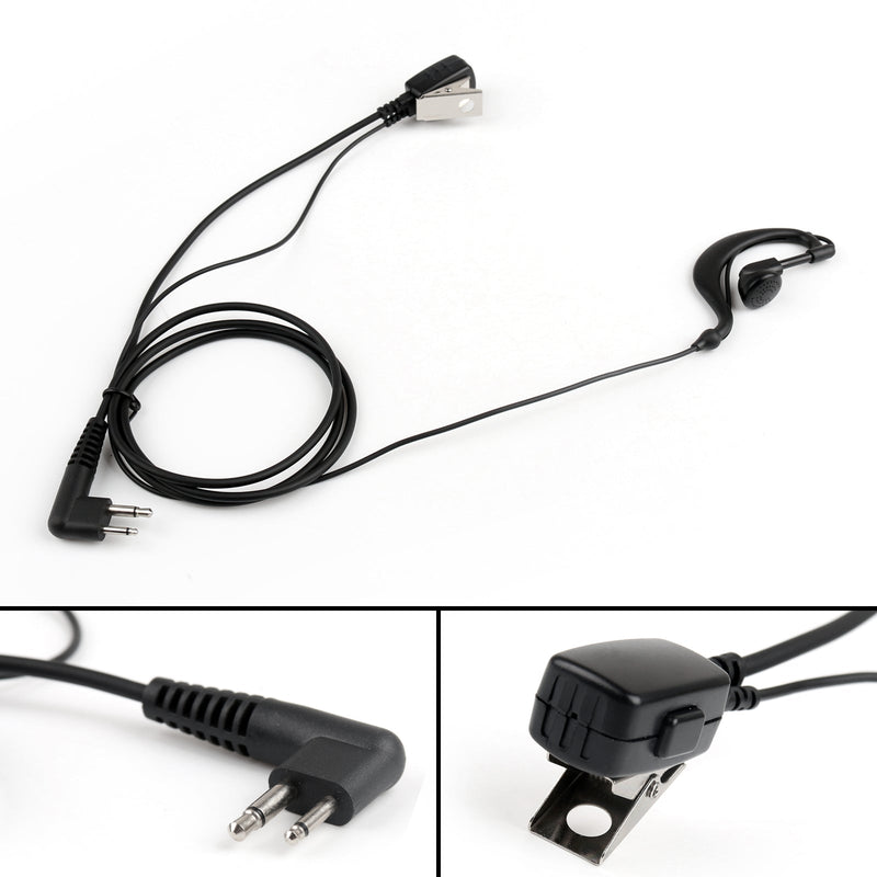 1x Security G-Shape Headset Earpiece 2 Pin Mic Motorola Radio For CP040 GP300