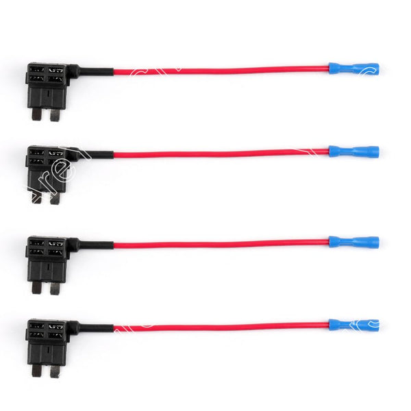 4Pcs Piggy Car Add Circuit ACU Back Pluggable Tap Standard Blade Fuse Holder