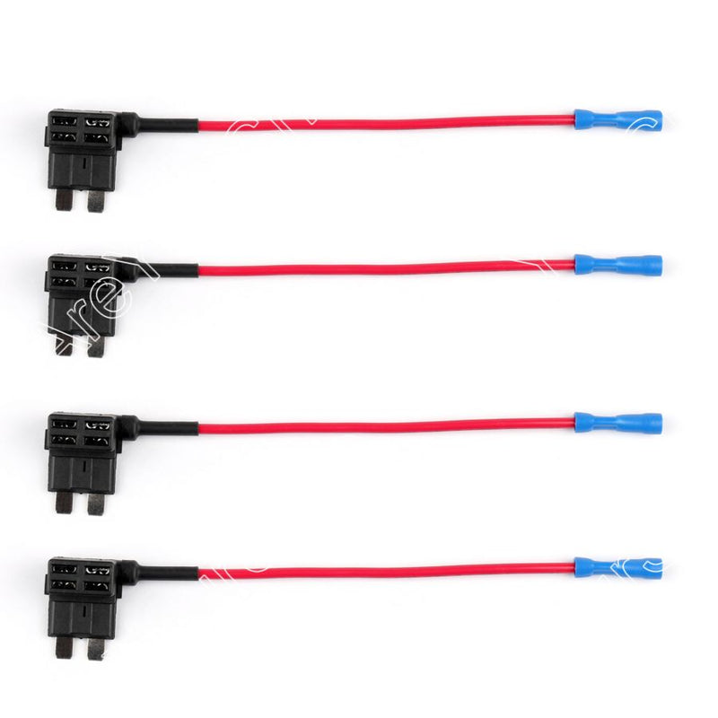 4Pcs Piggy Car Add Circuit ACU Back Pluggable Tap Standard Blade Fuse Holder