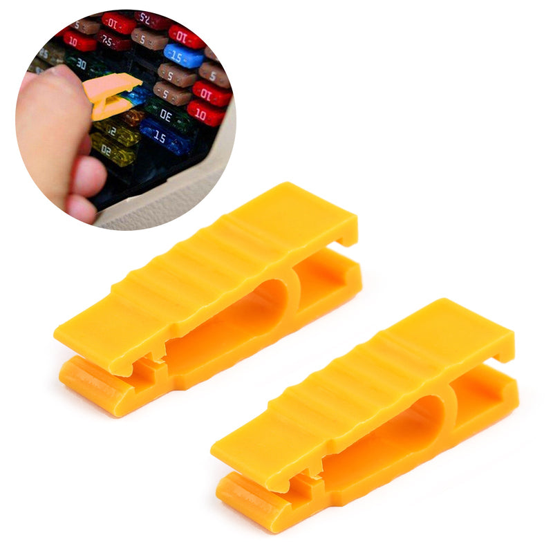 6 × Fuse Puller 30mm Car Automotive Mini Micro Blade Fuse Tool Extractor Yellow