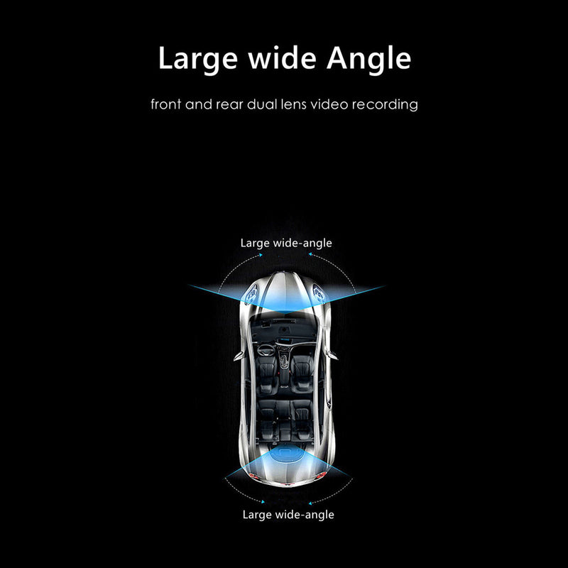 4" IPS HD 1080P Camera Car DVR Dual Lens Screen Front Rear Dash Cam Night Vision
