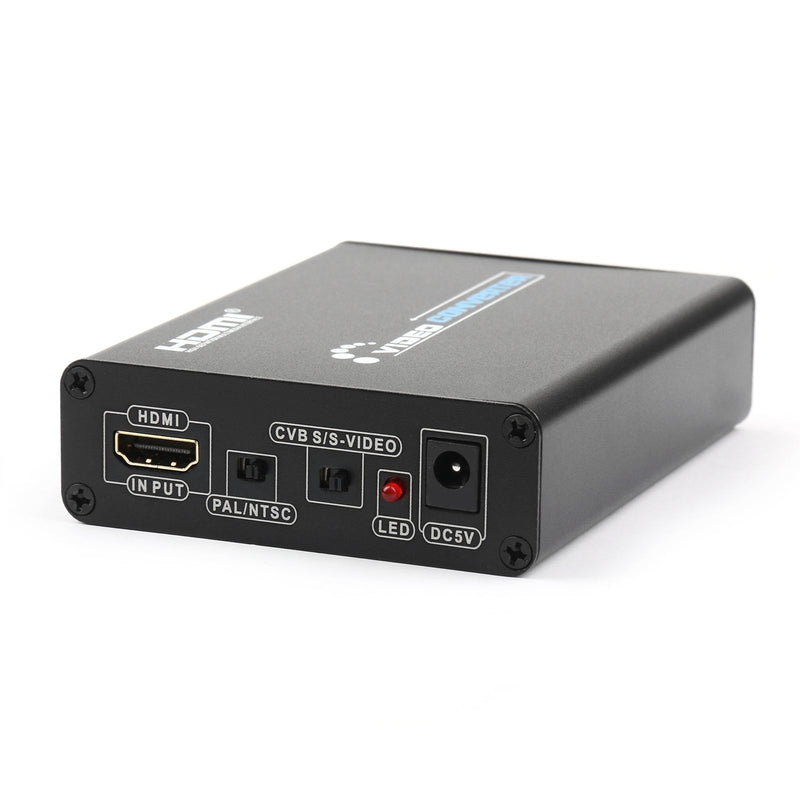 HDMI to 3 RCA AV+S-Video CVBS Composite R/L Audio 1080P Converter AU Plug Power