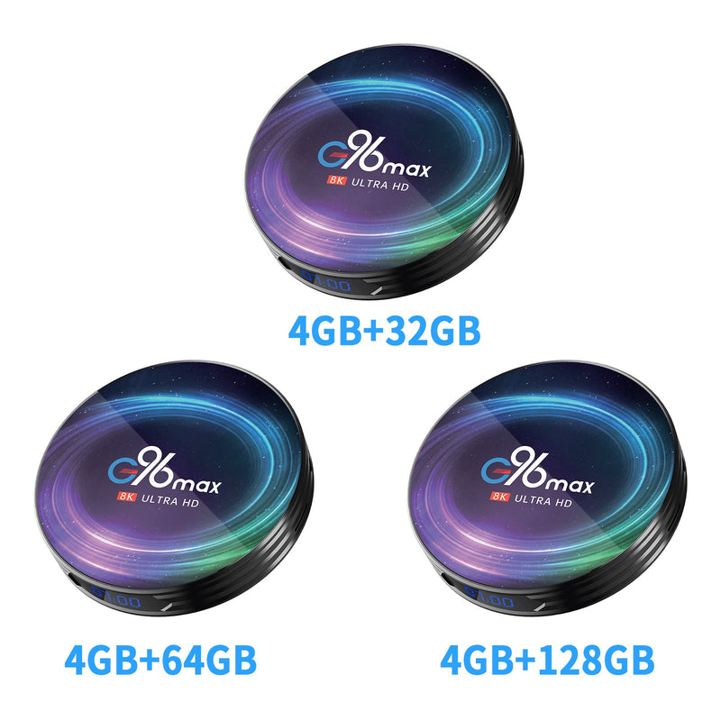 G96max x4 Smart Android 11.0 TV Box Quad Core 8K Dual Band WIFI Media Player
