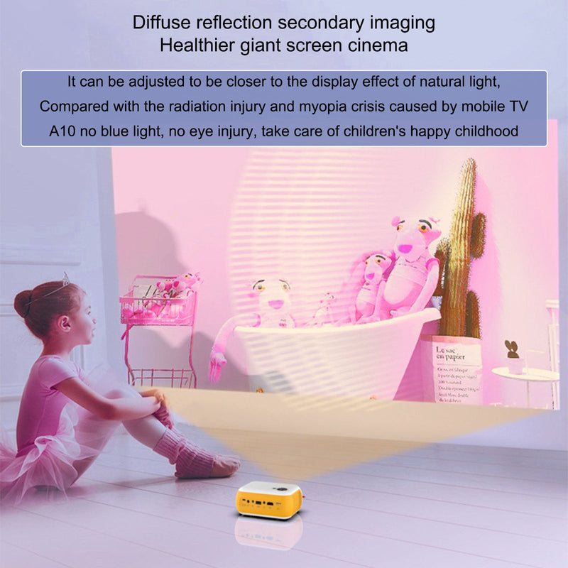 1080P Portable Pocket Projector 1800LM Movie Multimedia Home Theater US Plug