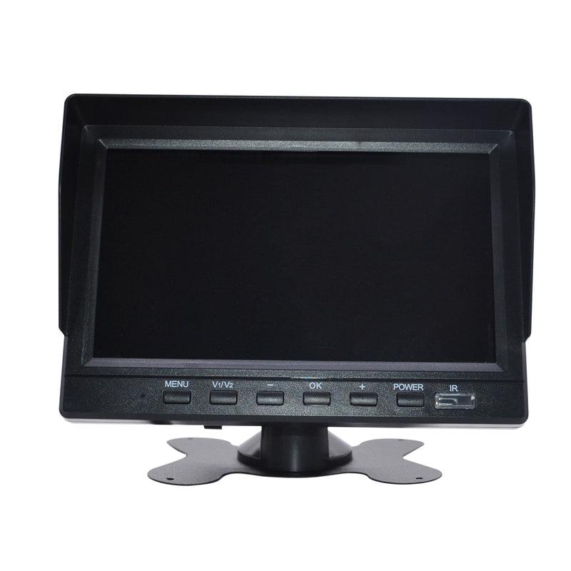 7" Monitor DVR Driving Video Recorder Key Press for RV Truck Bus + 4Pcs Rear View Backup Camera Fedex Express
