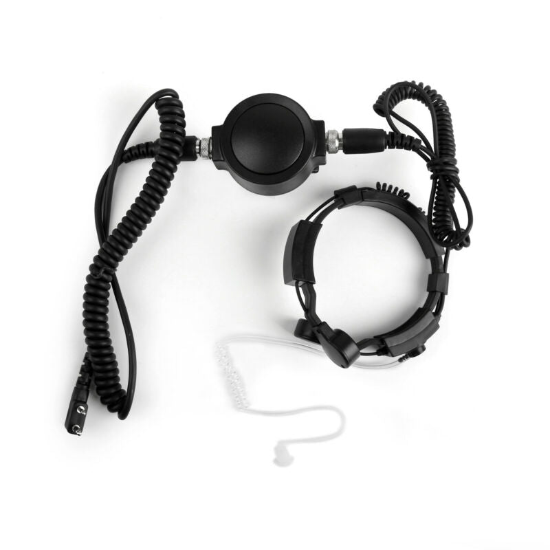 Tactical Throat Duty Headset Waterproof Mic PTT Heavy For Kenwood TK BaoFeng