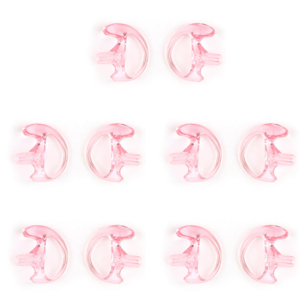 5Pair M Silicone Soft Earplug Earbud For Covert Acoustic Tube Earpiece Pink