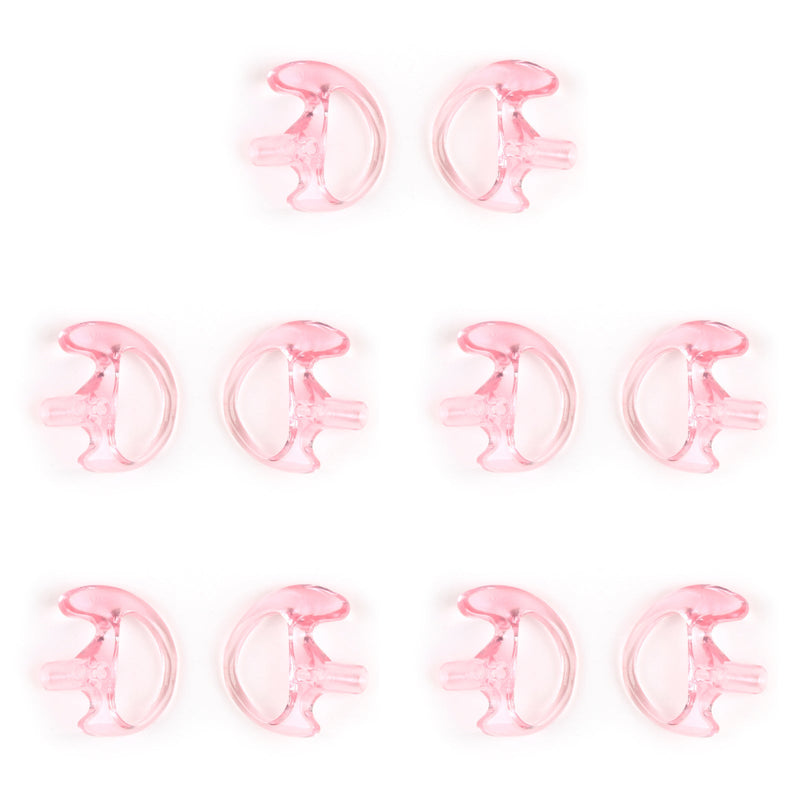 5Pair M Silicone Soft Earplug Earbud For Covert Acoustic Tube Earpiece Pink