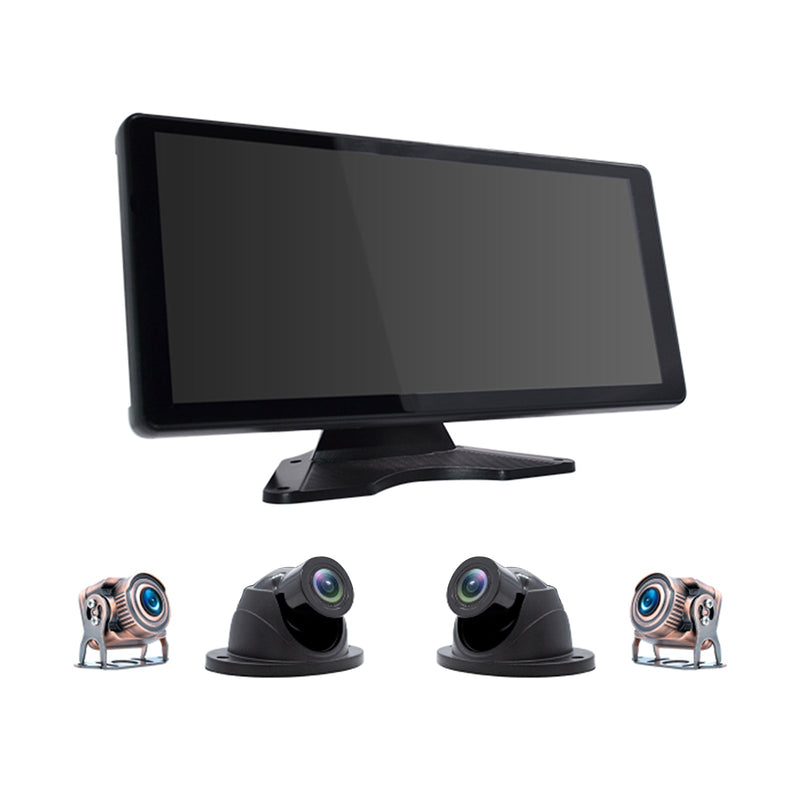 10.36 " Monitor DVR Driving Video Recorder Touch Screen for RV Truck Bus + 4Pcs Rear View Backup Camera Fedex Express
