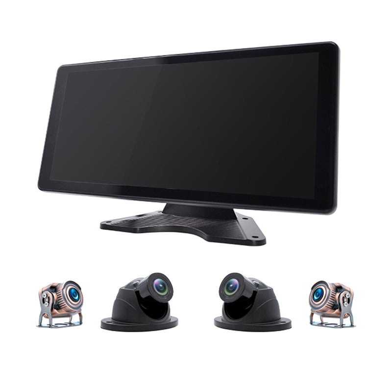 10.36 " Monitor DVR Driving Video Recorder Touch Screen for RV Truck Bus + 4Pcs Rear View Backup Camera Fedex Express