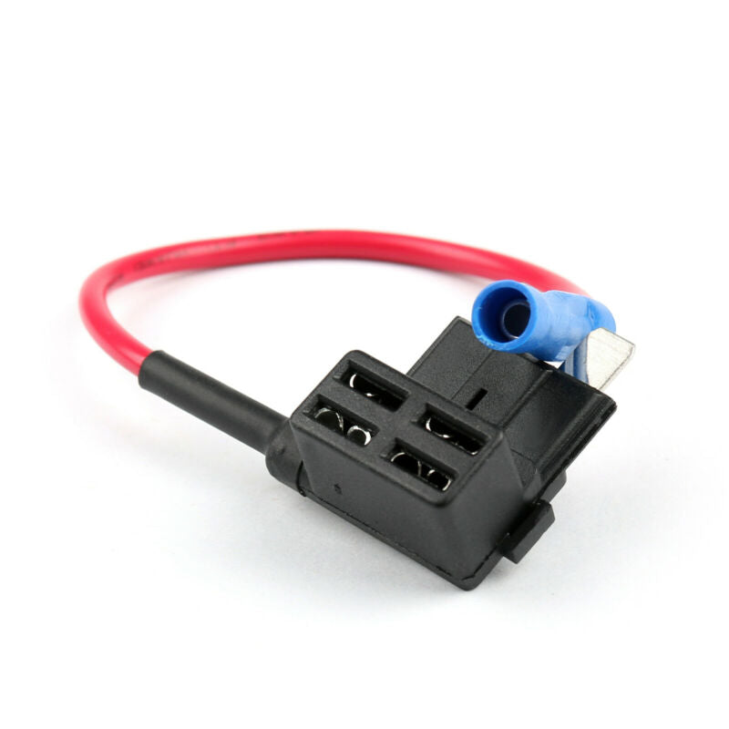 Tap Fuse Holder 5-Piece Standard Blade Back Car 10A Add Circuit Fuse ACU With