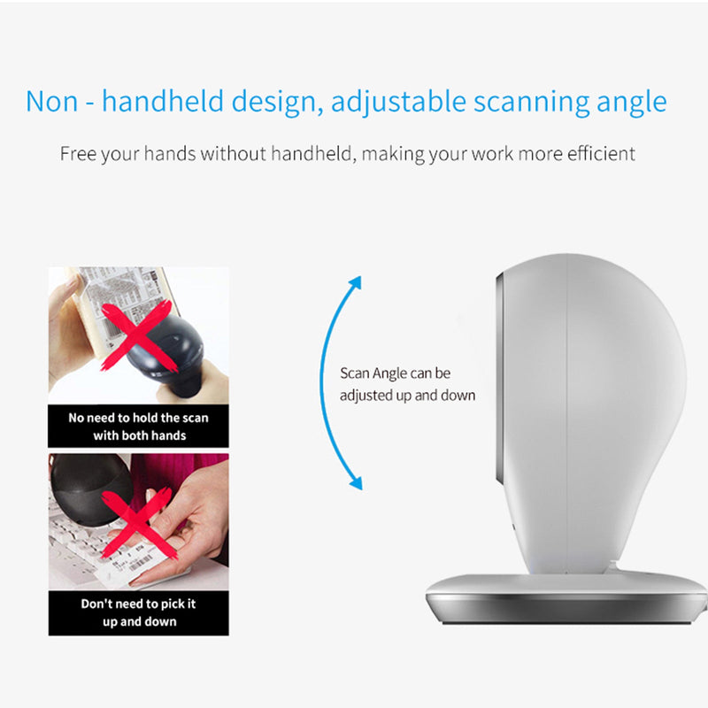 1D+2D Platform Barcode Reader QR Scanner Bar code Handfree Desktop Auto Scanning