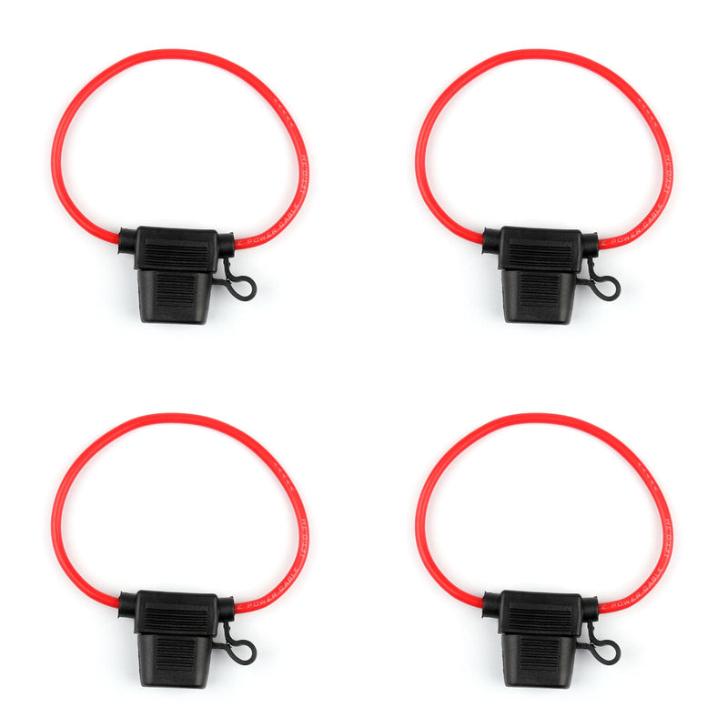 Mini Blade Fuse Holder Waterproof 12AWG In-Line Wire Cable For Car/Boat