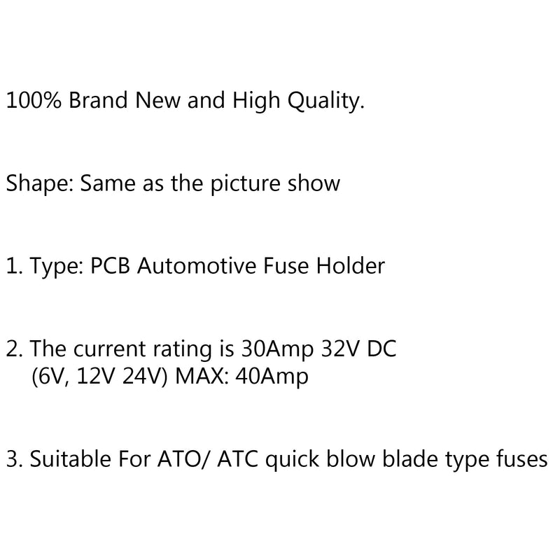 PCB Fuse Holder With Cover With Fixed Hole ATO / ATC Automotive Fuse