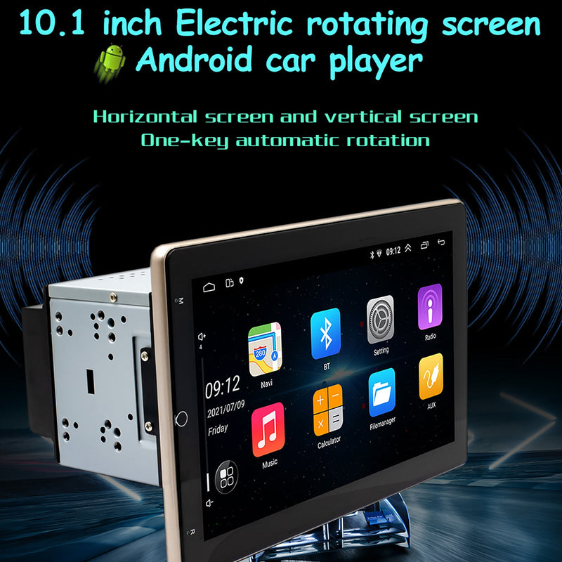 Rotatable 10.1" Android 2DIN Car Stereo Radio Head Unit MP5 Player + 4LED Camera