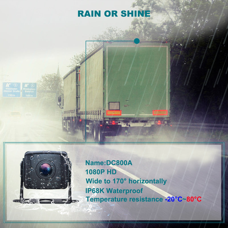 7 " Monitor DVR Driving Video Recorder for RV Truck Bus + 2Pcs Rear View Backup Camera