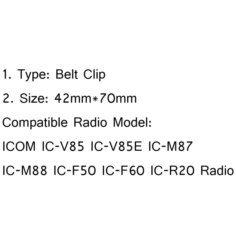 5Pcs Belt Clip For ICOM IC-V85 IC-V85E IC-M87 IC-M88 IC-F50 IC-F60 IC-R20 Radio
