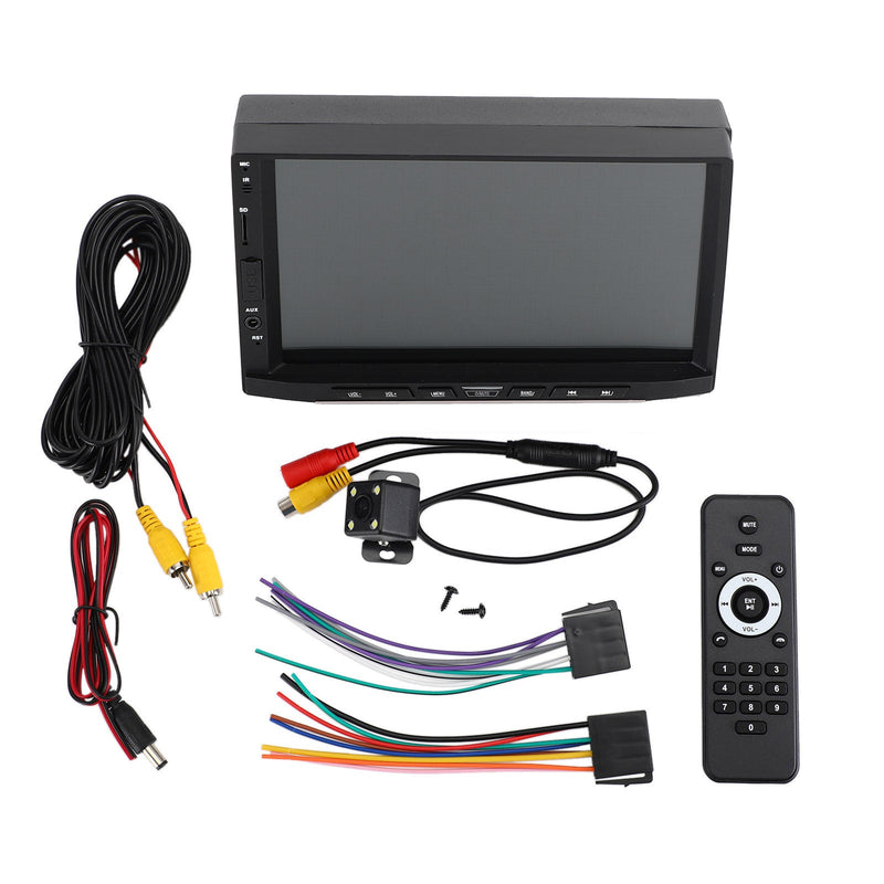 L2 7" HD Capacitive Screen Car AUX FM Radio Bluetooth MP5 Player + 4LED Camera