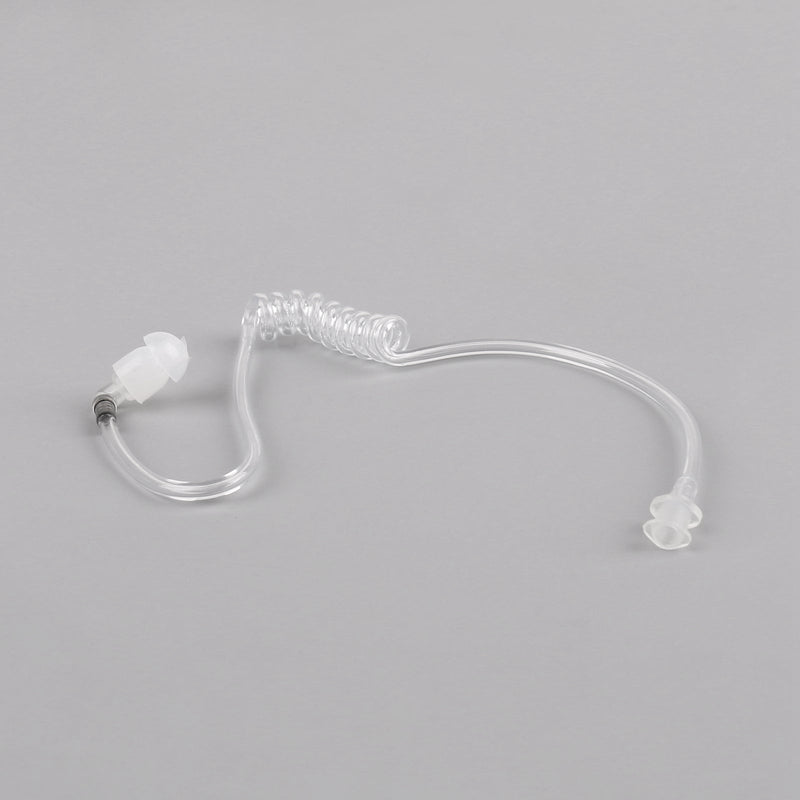 5x Replacement Transparent Coil Acoustic Air Tube + Earplug For Talkie Earpiece
