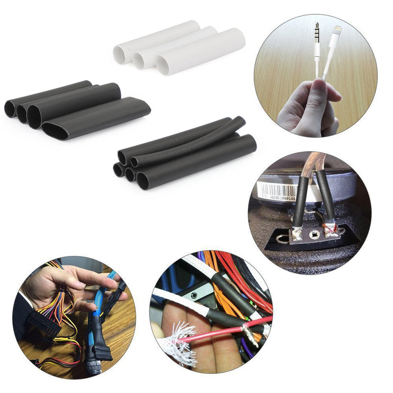 300pcs 3:1 Insulated Cable Sleeves Heat Shrink Tube Kit Waterproof Wire Wrap