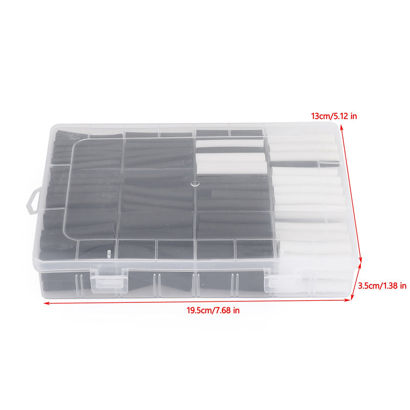 300pcs 3:1 Insulated Cable Sleeves Heat Shrink Tube Kit Waterproof Wire Wrap