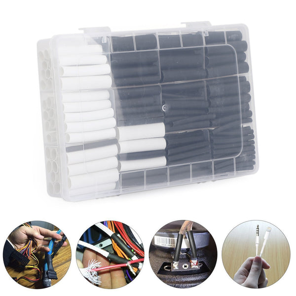 300pcs 3:1 Insulated Cable Sleeves Heat Shrink Tube Kit Waterproof Wire Wrap