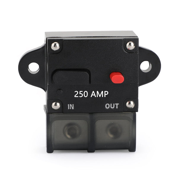 250A Amp Manual Reset Inline Circuit Breaker Fuse Terminal Block Marine Auto