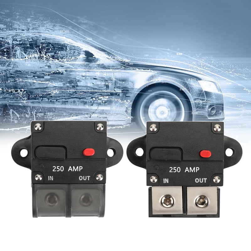 250A Amp Manual Reset Inline Circuit Breaker Fuse Terminal Block Marine Auto